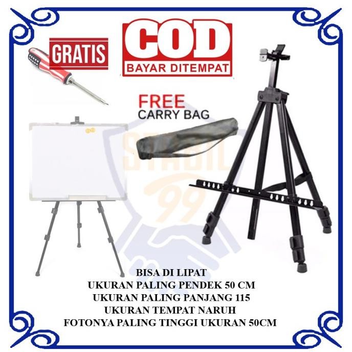

TERLARIS - Tripod Lipat Portable Papan Tulis Standing Whiteboard Alumunium White Board