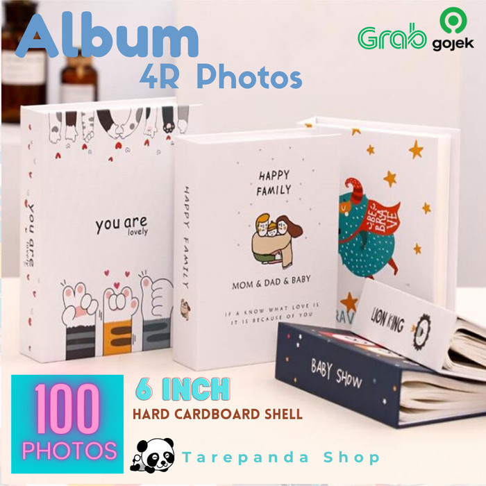 TERBARU Album Foto Photo Baby Wedding Family 3R 4R 6 inch 100 Pockets Slot