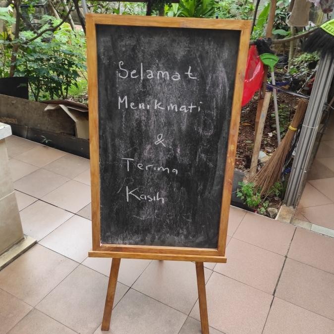 

BEBAS ONGKIR - Papan Tulis Kapur Menu Kafe Blackboard Ukuran 60 x 90 termasuk stand