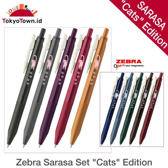 

Zebra Sarasa Cats, 5 Vintage Colors Special Edition