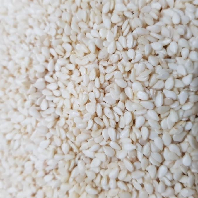 

PROMO SPECIAL BIJI WIJEN PUTIH / WHITE SESAME SEEDS MENTAH 1 KG repack / GROSIR Kode 1237