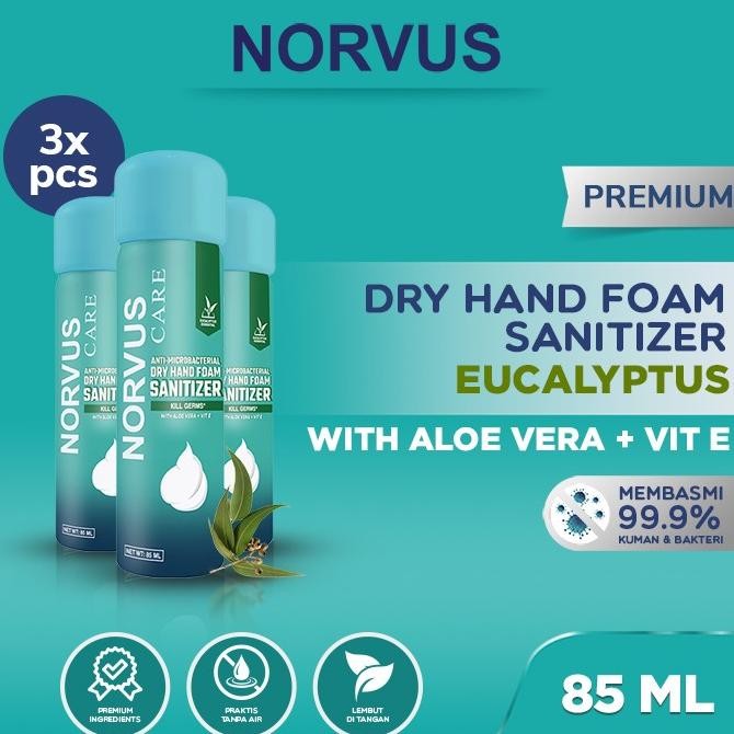 

TERSEDIA DRY HAND FOAM SANITIZER 3X 85 ML - NORVUS
