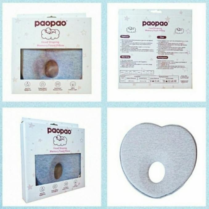 

TERSEDIA PAOPAO HEAD SHAPING MEMORY FOAM BABY PILLOW BANTAL BAYI ANTI PEYANG