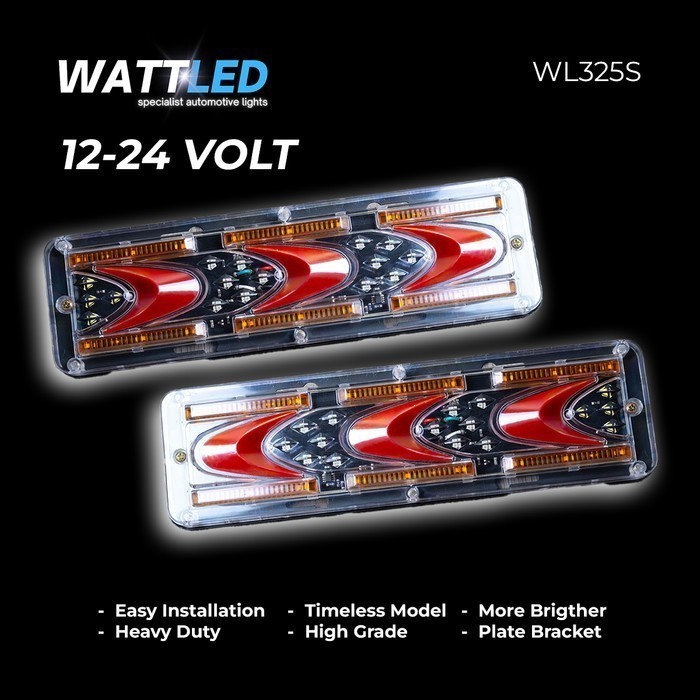 Lampu Stoplamp LED DFSK Super Cab Pick Up Anti Air Model 3 Panah 12-24 Volt