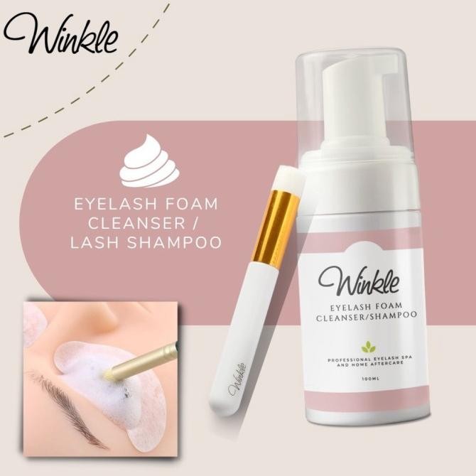 

TERSEDIA WINKLE EYELASH FOAM CLEANSER / LASH SHAMPOO EYELASH EXTENSION + BRUSH