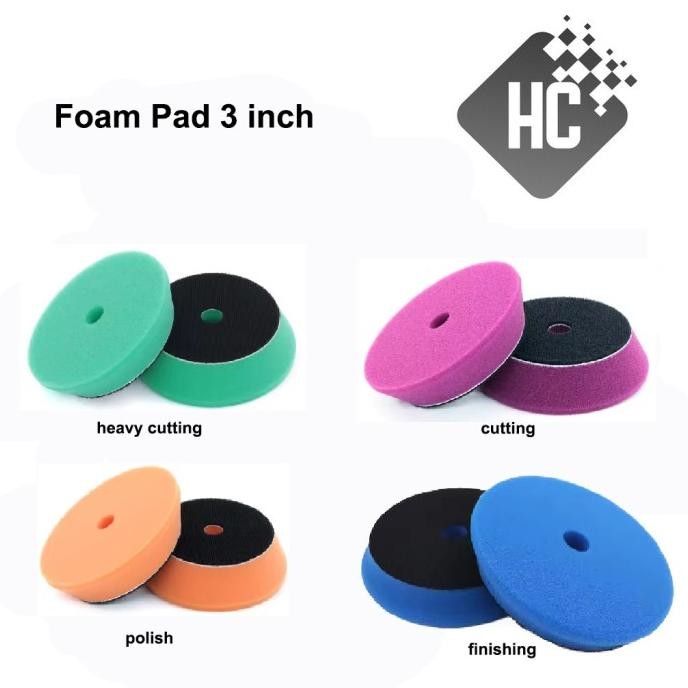 

TERSEDIA FOAM PAD 3 INCH HYPER CHEMICAL, BUSA POLES MOBIL 3 INCH CUTTING POLISH FINISHING