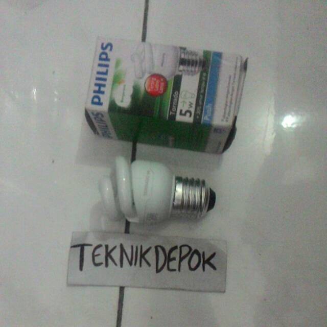 Lampu 5 watt philips ternado alat penerang bohlam neon lamp cool daylight DSIKON7