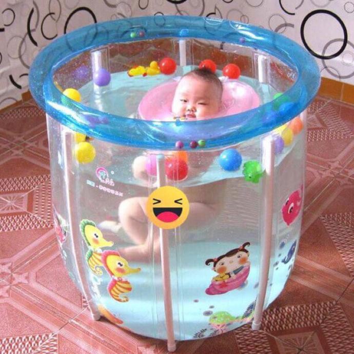 TERLARIS - Kolam Bayi Baby Spa Baby Flow Blue Deluxe Baby Pool Kolam Renang Bayi