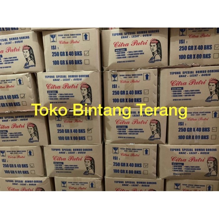 

TERBARU Tepung Bumbu Serbaguna Citra Putri 250 gr gram x 40 Bks 1 Dus Karton