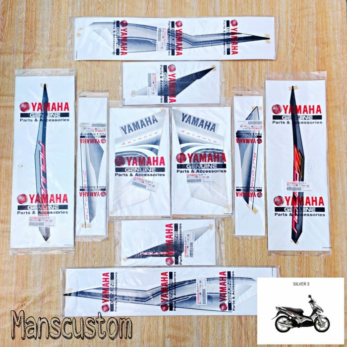 striping yamaha nouvo z 2005 2006 hitam silver original