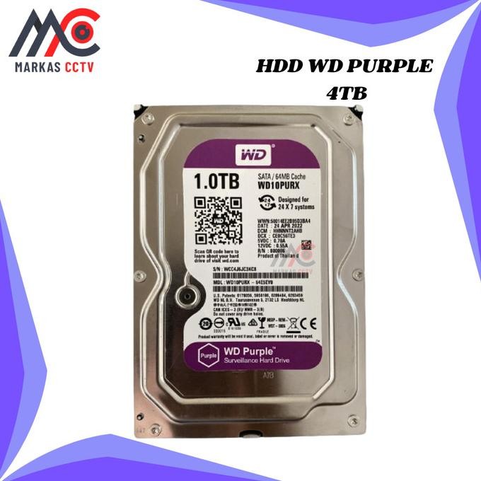 TERBARU - Hardisk / HDD 1TB - 4TB WD Purple Internal CCTV Sata