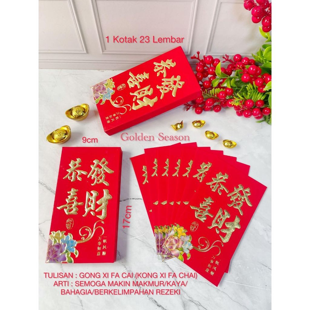 

Hot Promo Grosir Angpao Imlek Panjang Isi 23Pcs Fu / Gong Xi Fa Cai / Amplop Sincia / Hongbao Wql