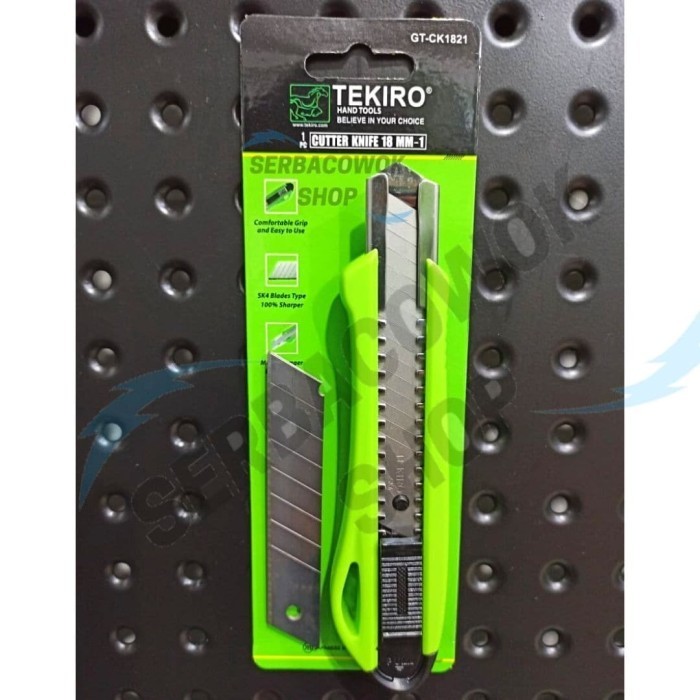 

Tekiro Promo Cutter Knife 18 mm-1 + Bonus 1 Pak Isi Cutter 5 Blade TERLENGKAP Kode 1403