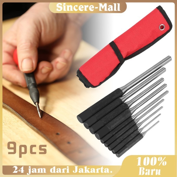 

9 Pcs Center Punch Set Kepala Bulat Pin Set Punch Steel Grip Roll Pins PRODUK TERBATAS Kode 176