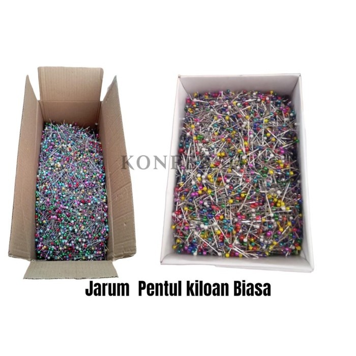 TERLARIS Jarum Pentul Kiloan Warna Warni 1kg