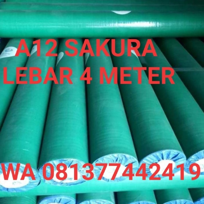 TERBARU terpal plastik A12 sakura lebar 4m per/roll