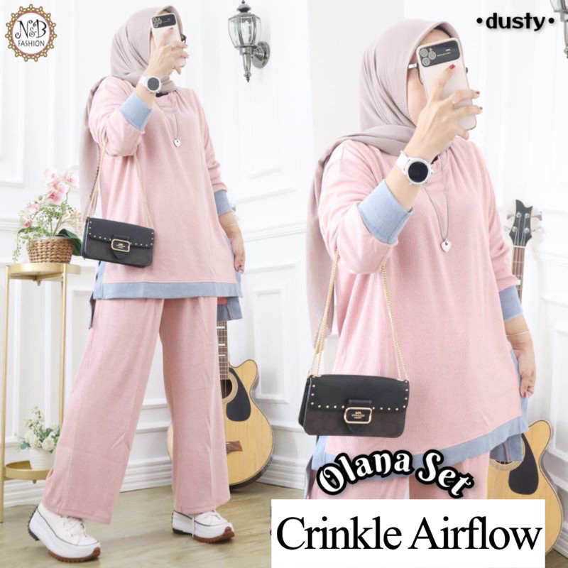 Stln Cewek Wanset Korean Style Stln Premium Setcel Wanita Stelan Kaos Secel Longtunik 1Set Celana Pr