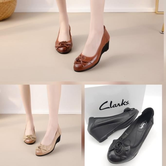 Jual Sepatu Clarks Wedges/Sepatu Wanita Clarks Wedges
