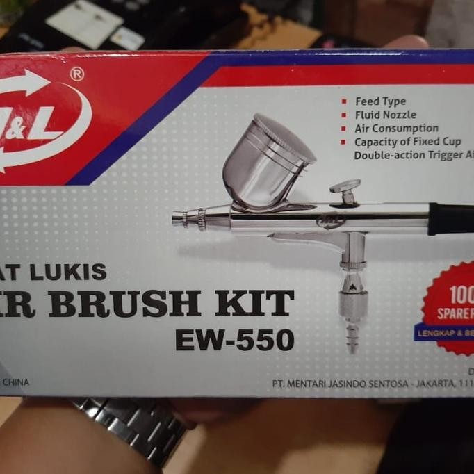 

Promo Air Brush Kit Pen Brush Spray Gun Lukis Merk HnL H&L COD