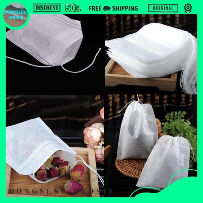 

KANTONG TEH CELUP KOSONG TEABAG 100 PCS - T110 - WHITE DONSENG GROSIR HIGHT QUALITY !!