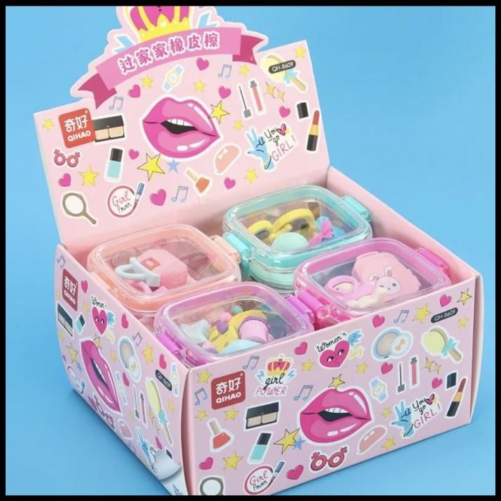 

Penghapus Girl Power Set Box / Eraser Anak Putri Karet Mainan Kotak