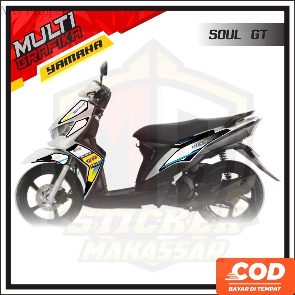 Stiker Striping Decal MIO SOUL GT     Yamaha Soul Gt Variasi Motif Varian B Multi