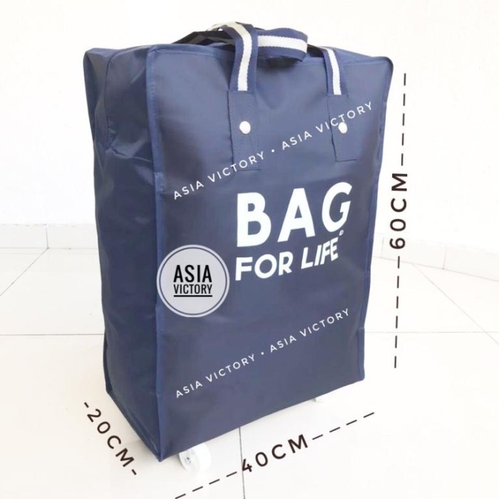 Termurah Tas Troli, Tas Roda, Tas Lipat, Tote Paris Silver