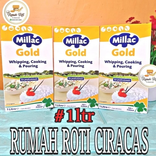 

SALE MILAC GOLD CREAM NON DIARY WHIPPING CREAM PLAIN MILLAC WHIPP Kode 292