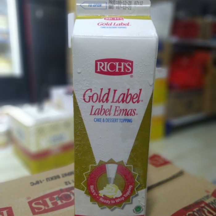 

BOOM SALE whip cream RICH'S Gold Label whip Cream Rich Kode 1320