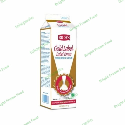 

TERBARU rich richs rich's gold label whipping cream non dairy 907gr Kode 1063