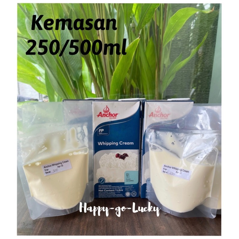 

TERUJI Whipping Cream ANCHOR Repack 200 / 500ml Whiping Whipped Whip Surabaya Kode 214