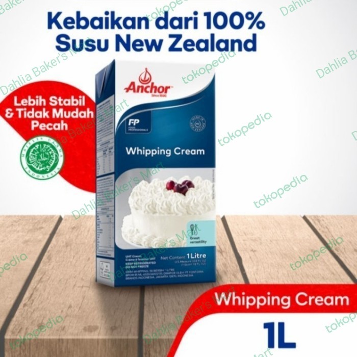 

DISKON Anchor Whipping Cream 1 Ltr (Khusus Gojek / Grab Instant ) Kode 633