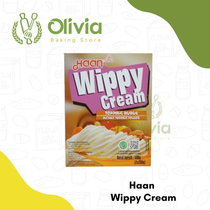 

TERJAMIN Haan Wippy Whippy Whipped Whip Whipping Cream Topping Bubuk 400 gram Kode 961