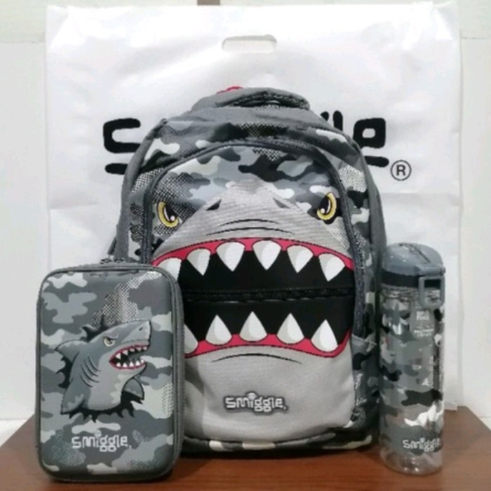 TERBARU Smiggle Shark Budz Backpack PROMO