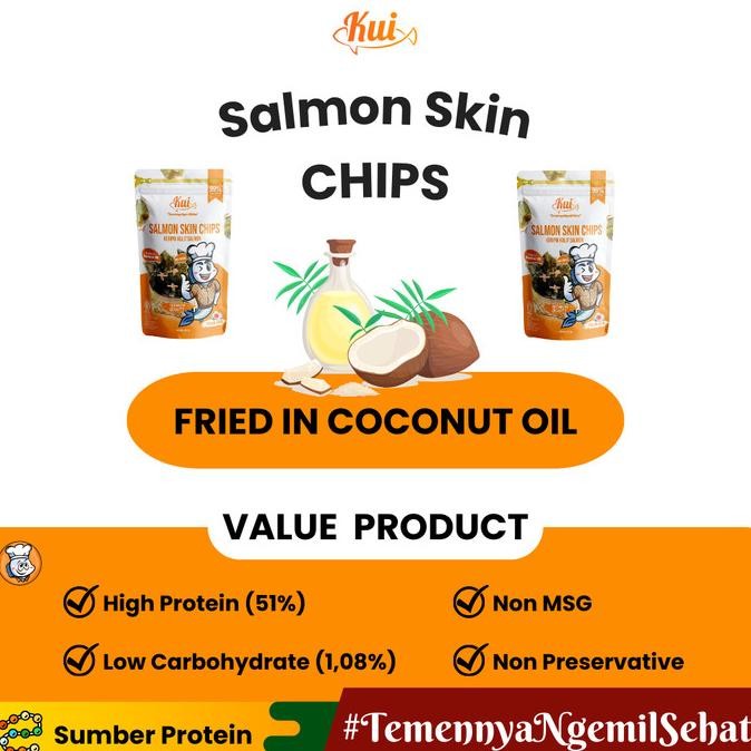 

NEW PRODUK KUI SALMON SKIN CHIPS : (KERIPIK KULIT IKAN SALMON) - SALTED EGG 1 PCS !!!!!