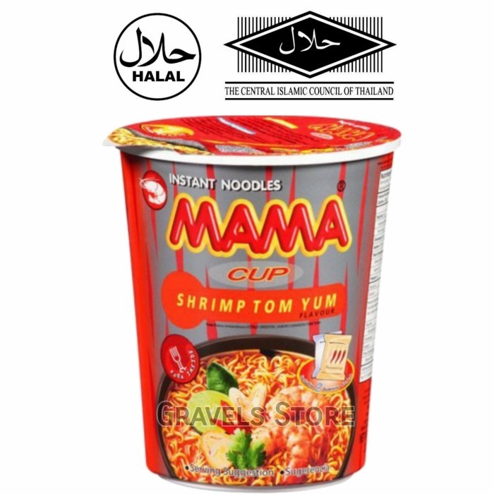 

70Gr Mama Hrimp Tom Yum Cup Intan Raa Tom Yum Udang Thailand