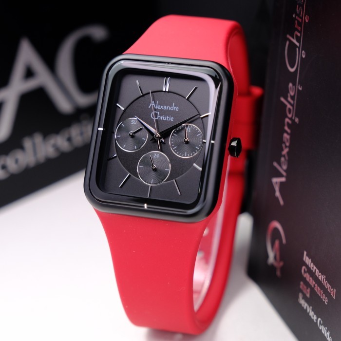 Alexandre Christie Ac 2744 Black Red Wanita. Ekslusif