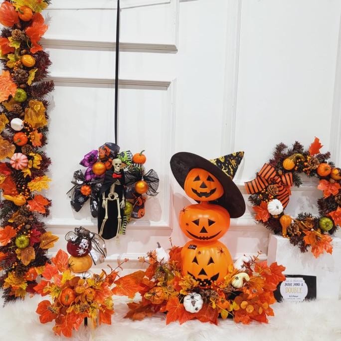 

Sale! Dekorasi Aksesoris Halloween Set Labu Pajangan Gantungan