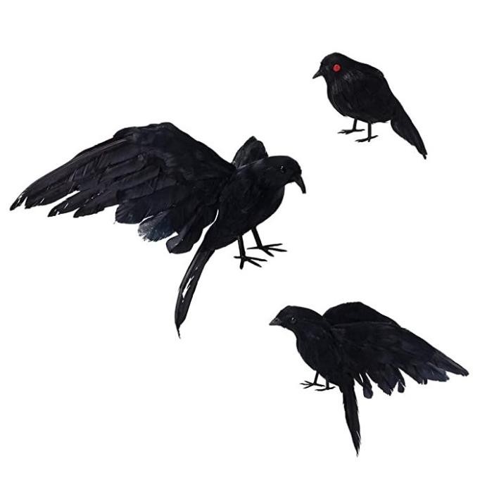 

Sale! Dekorasi aksesoris halloween burung gagak