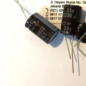 kapasitor capacitor elco elko 2200uf 35v / 2200 uf 35 v / 2200 35v