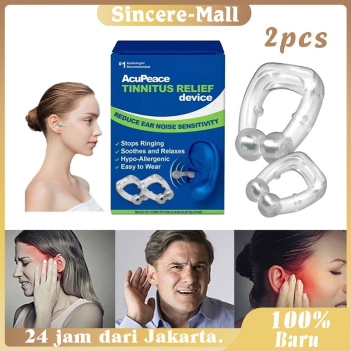 2Pcs Tinnitus Relief Klip Meredakan Tinitus Pengobatan Tinnitus Relief