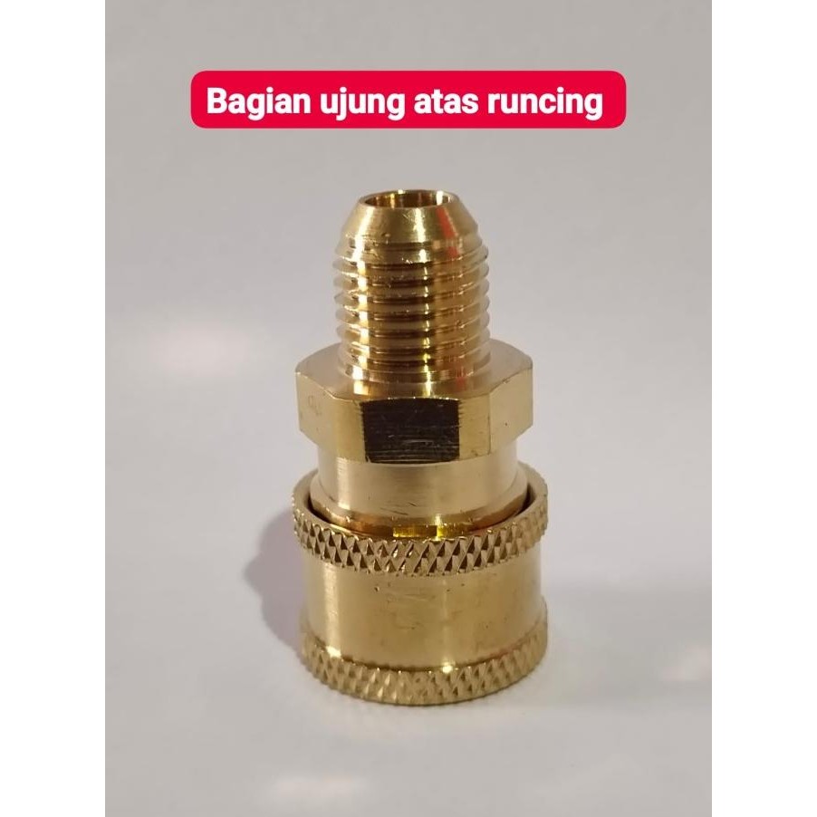 

ADAPTOR 1/4 INCH QUICK CONNECT & M14 MALE THREAD RUNCING SIAP KIRIM