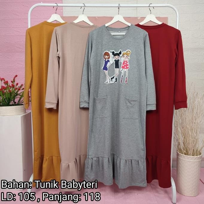 

Sale! Atasan tunik kantong 2 motif 3 CUTE GIRLS