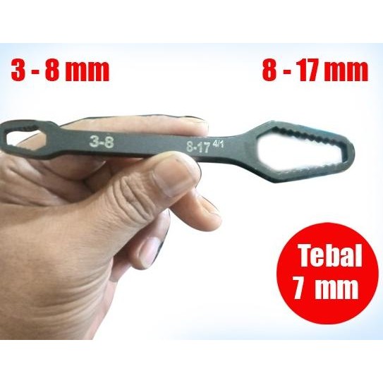 

KUNCI PAS RING UNIVERSAL DOUBLE HEAD WRENCH 3-8 8-17MM SIAP KIRIM