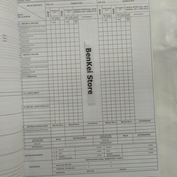 

Buku induk Register Peserta Didik Siswa SMA K13