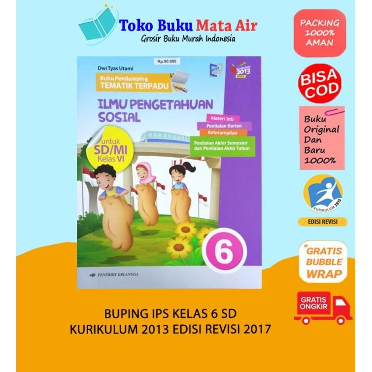 

BEST SELLER ORIGINAL BUPING IPS SD/MI KELAS 6 K13N ERLANGGA DWI TYAS