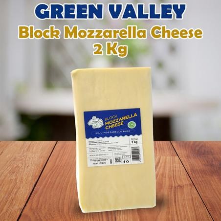 

GREEN VALLEY - Block Mozzarella Cheese (Keju Mozzarella Balok) 2 Kg