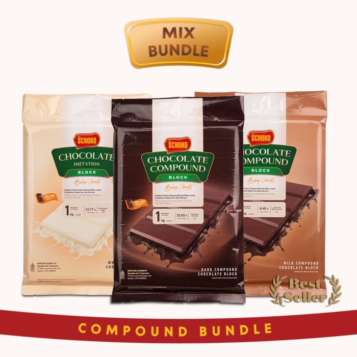 

SCHOKO Bundling Best Seller Compound Chocolate - 3 x 1kg