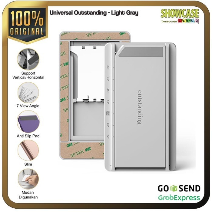 

Ringke Tablet Phone Stand Foldable Dudukan Outstanding Light Gray