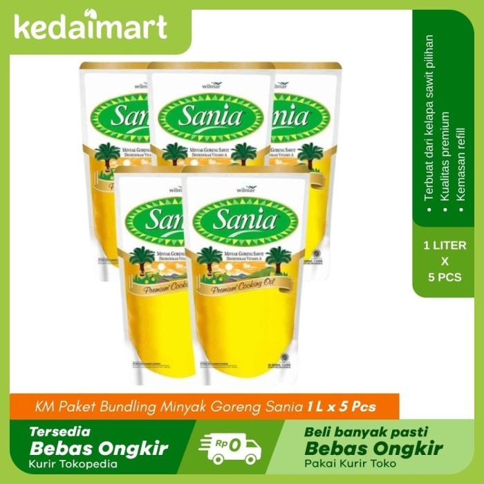 

KM Paket Bundling Minyak Goreng Sania 1 L x 5 Pcs